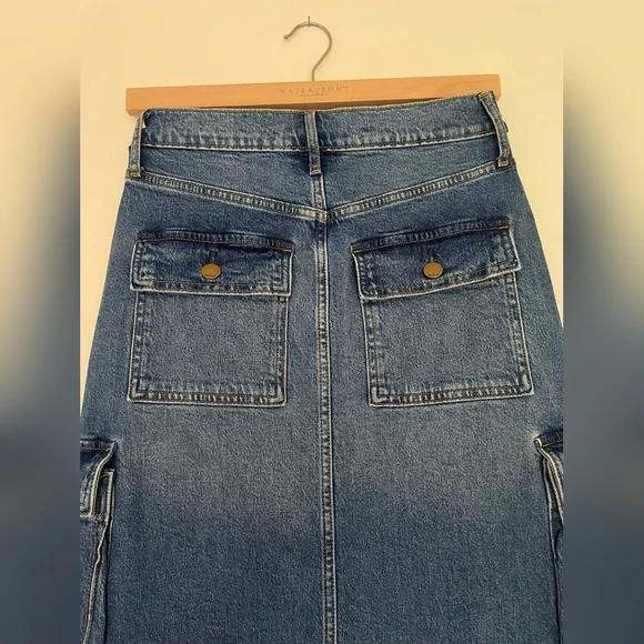 a.n.a Blue Denim Skirt Casual Style - Picture 5 of 7